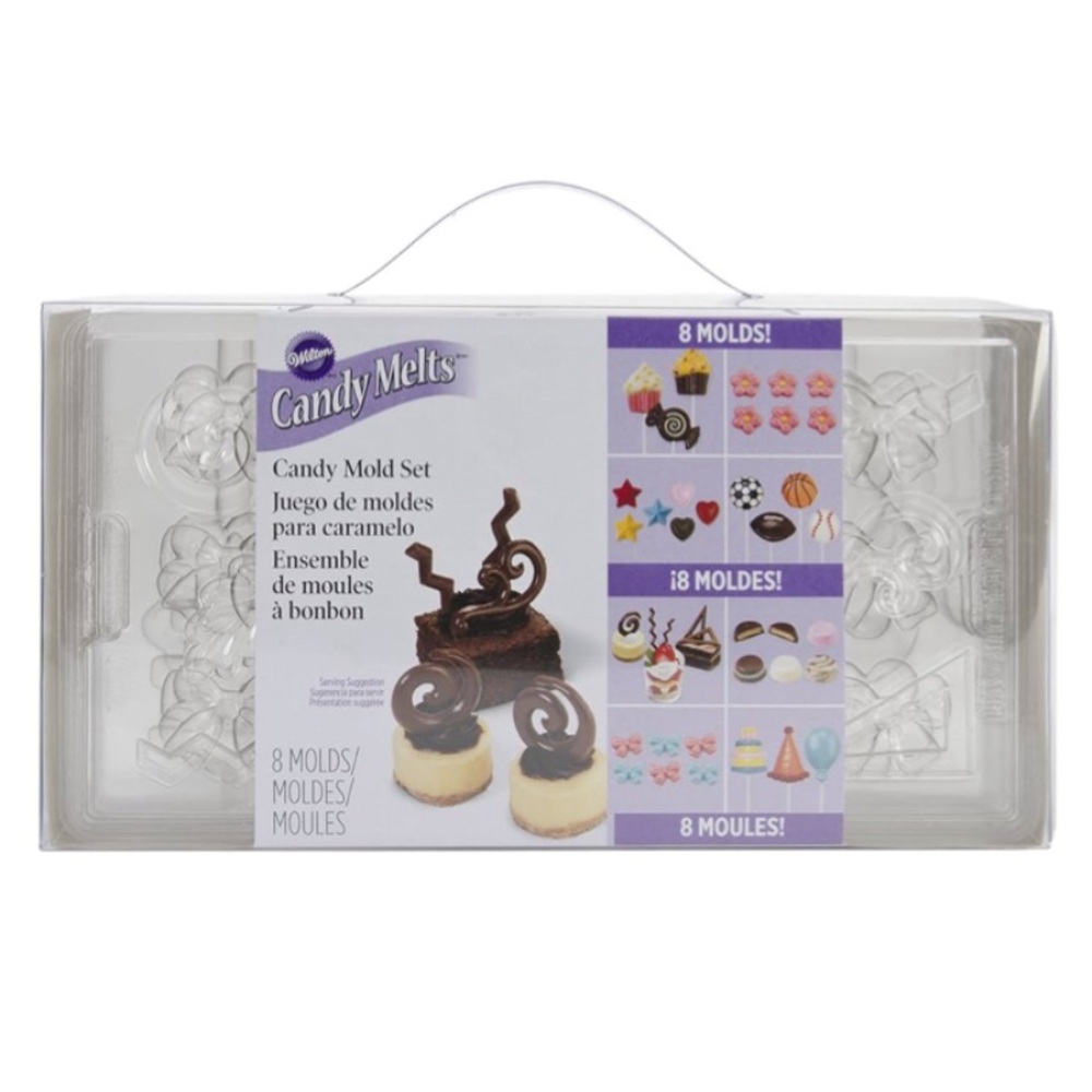 NIB Wilton 2115-0030 Candy Mold Party Pack, 8-Pack candy melts Wilton mold